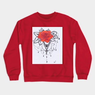 Red Rose Crewneck Sweatshirt